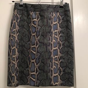 Snakeskin print skirt-XS